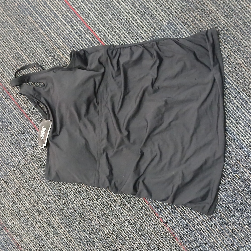 NWT Daci Plus Size One Shoulder Black Tankini Swimsuit Size 18w - Picture 2 of 5